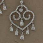2.44 Ct TW Diamond Chandelier Earrings in 18Kt White Gold